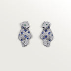 Boucles d'oreilles Panthère de Cartier, saphir, pavées