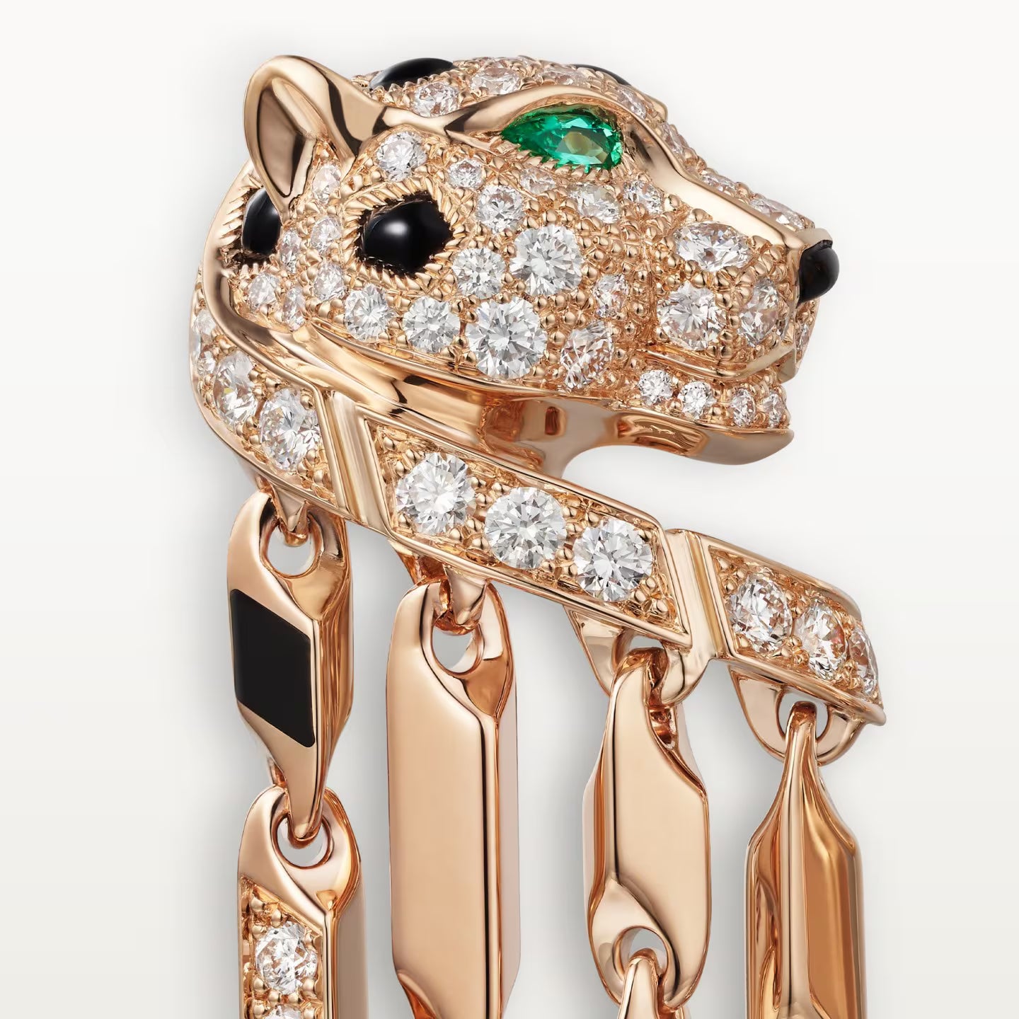 Boucles d'oreilles Panthère de Cartier, petit modèle, pavées