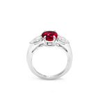 Solitaire Motifs Pétales Rubis 2,03 cts