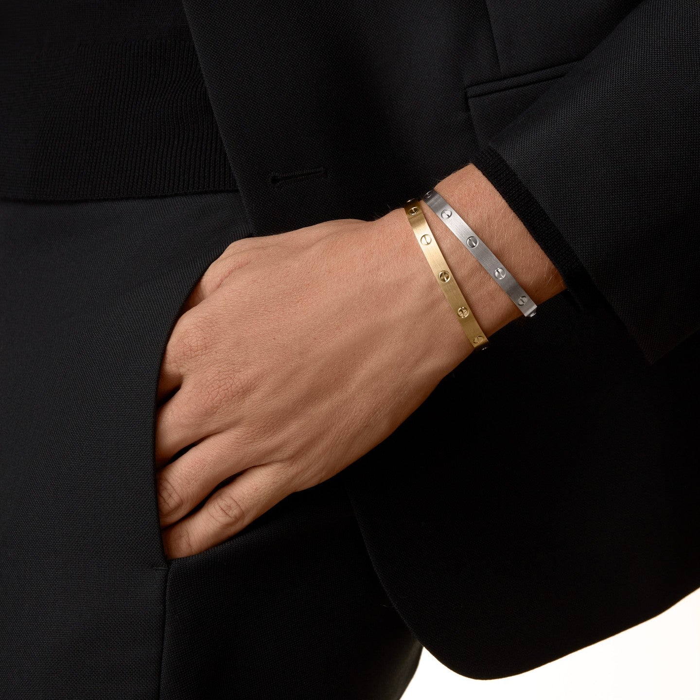 Bracelet LOVE, modèle classique, finition brossée