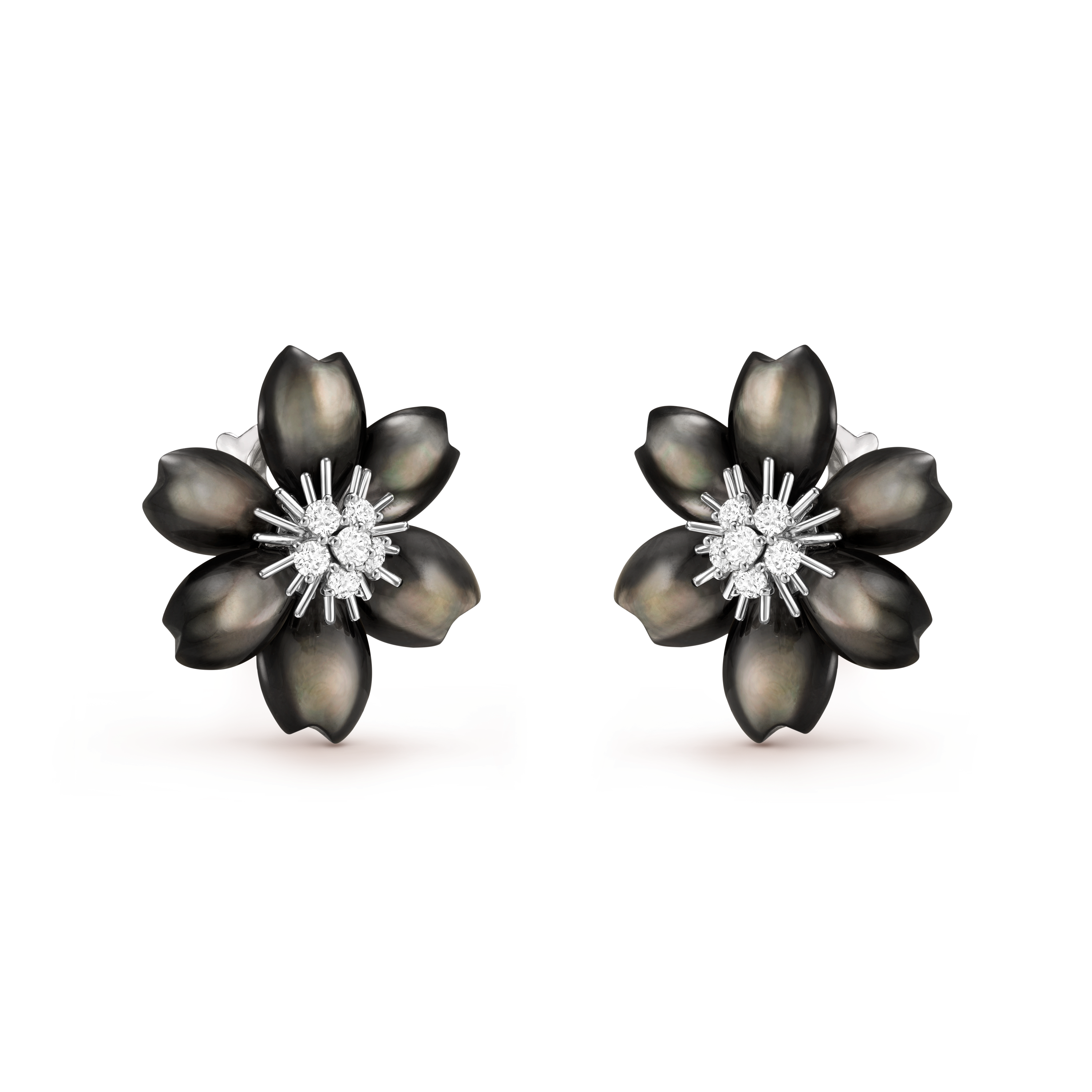 Boucles d'oreilles Rose de Noël petit modèle