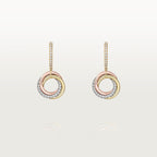 Boucles d'oreilles Trinity, semi-pavées