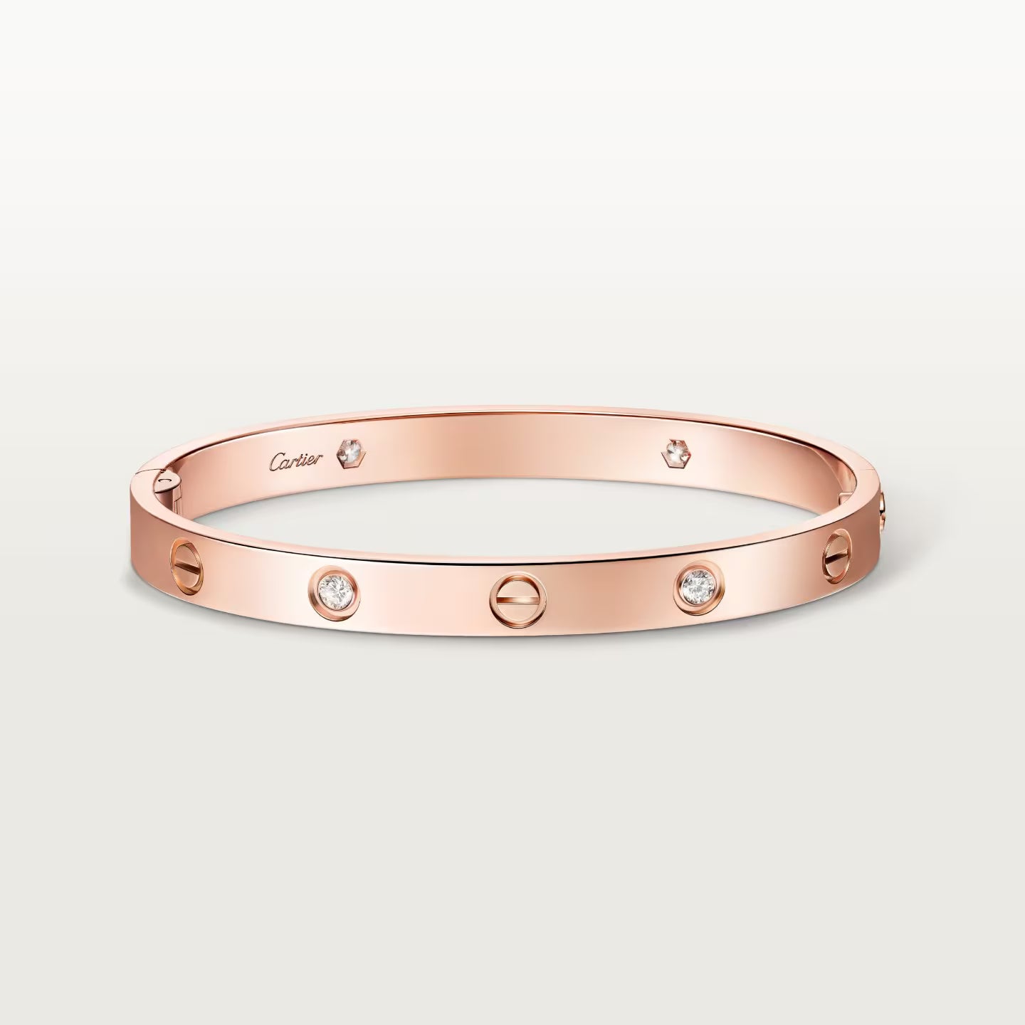 Bracelet LOVE, modèle classique, 4 diamants, fermeture une vis