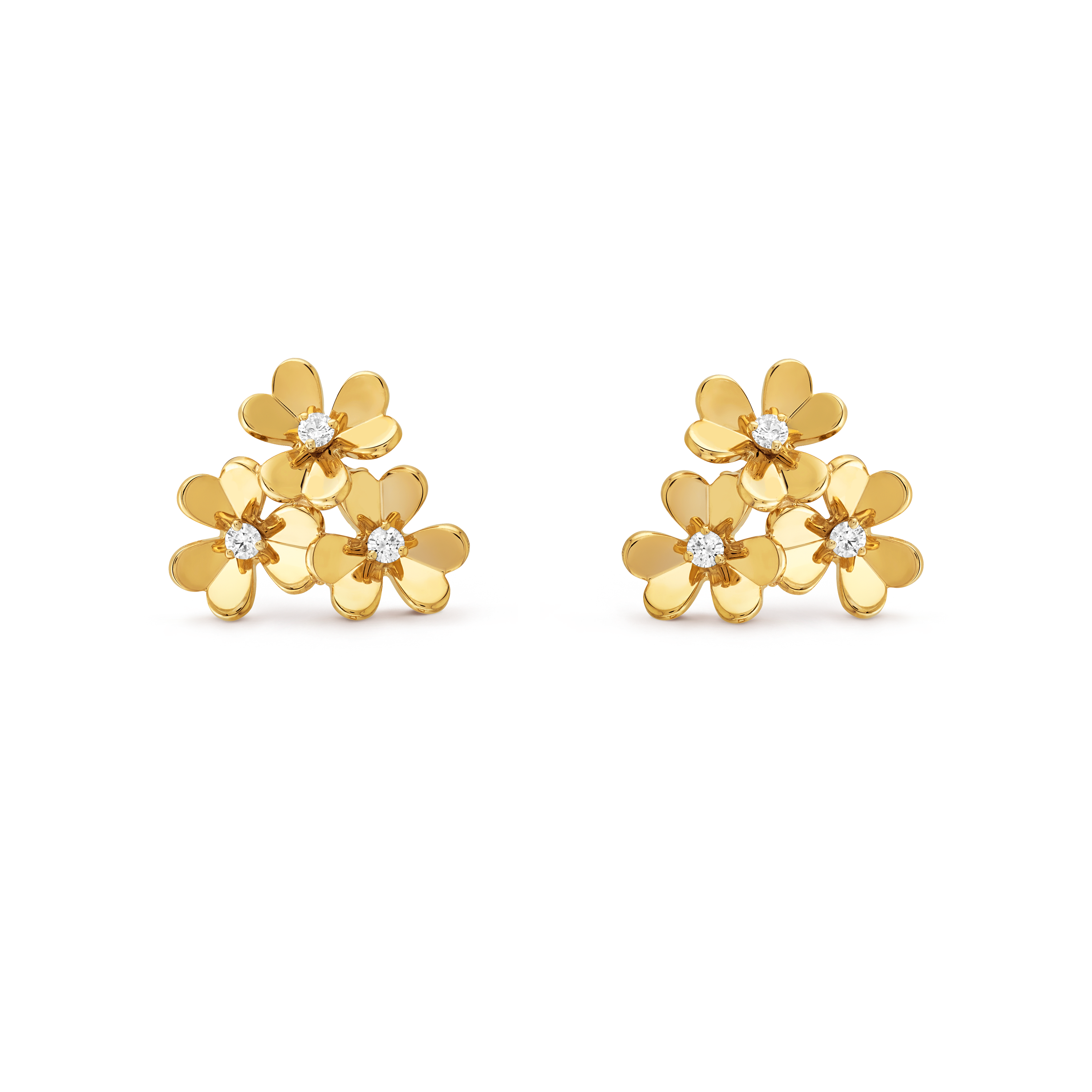 Boucles d’oreilles Frivole 3 fleurs mini modèles