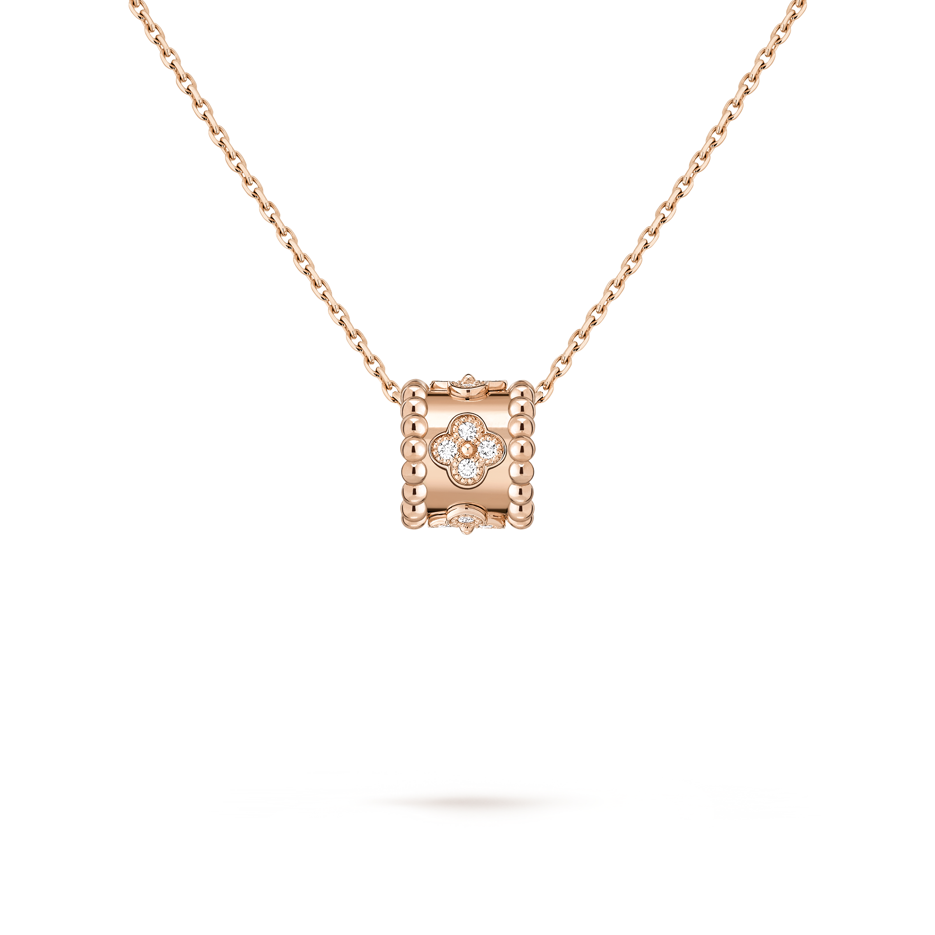 Pendentif Perlée trèfles
