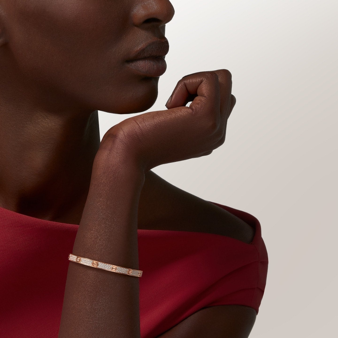 Bracelet LOVE, moyen modèle, pavé