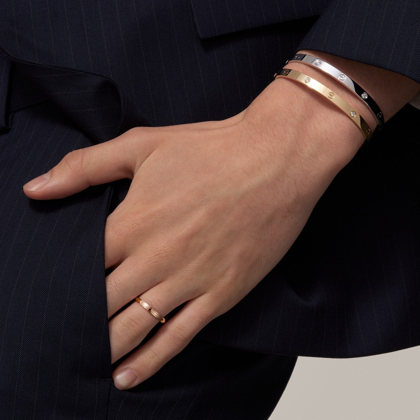Bracelet LOVE, moyen modèle, 4 diamants