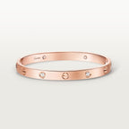 Bracelet LOVE, modèle classique, finition brossée, 4 diamants