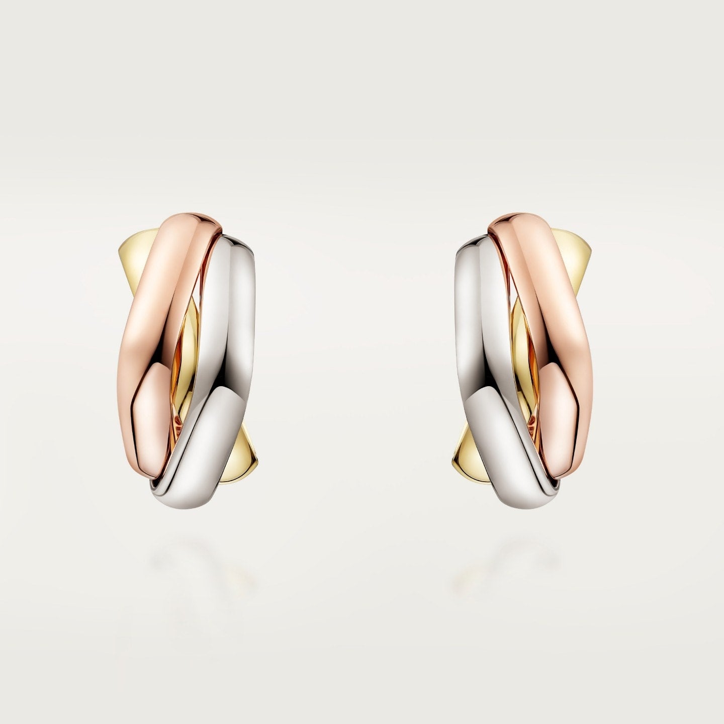 Boucles d'oreilles Trinity, de forme coussin