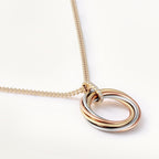 Pendentif Trinity, sept rangs, diamants