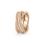 Bague duo Perlée diamants