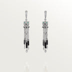 Boucles d'oreilles Panthère de Cartier, onyx, grand modèle, pavées