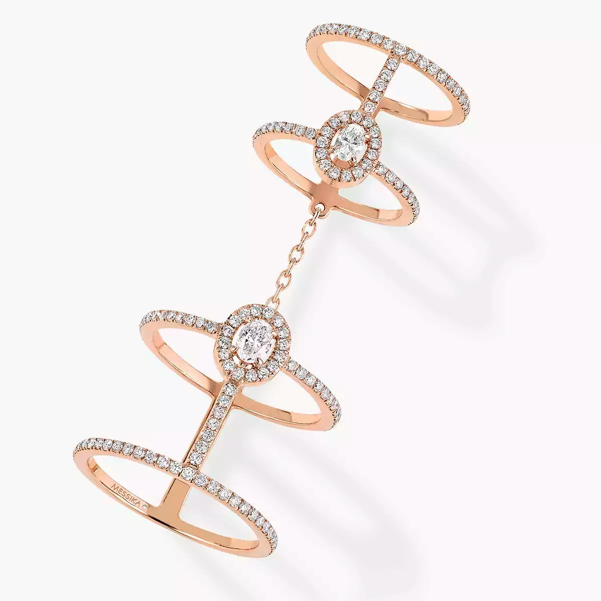 Bague double pavée Glam'Azone