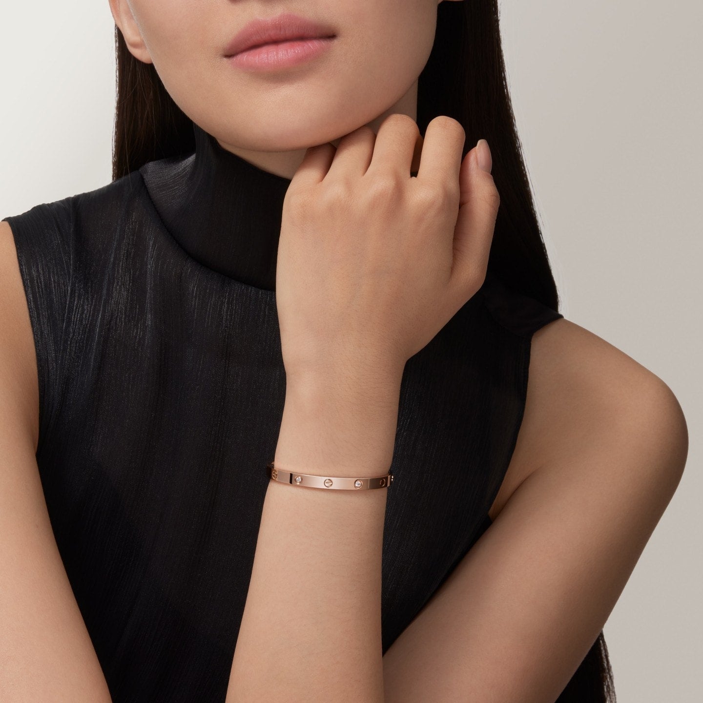 Bracelet LOVE, moyen modèle, 4 diamants