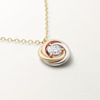 Pendentif Trinity, diamant taille brillant