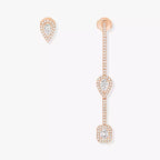 Boucles d'oreilles pavé hameçon et puce My Twin 0,10ct x3