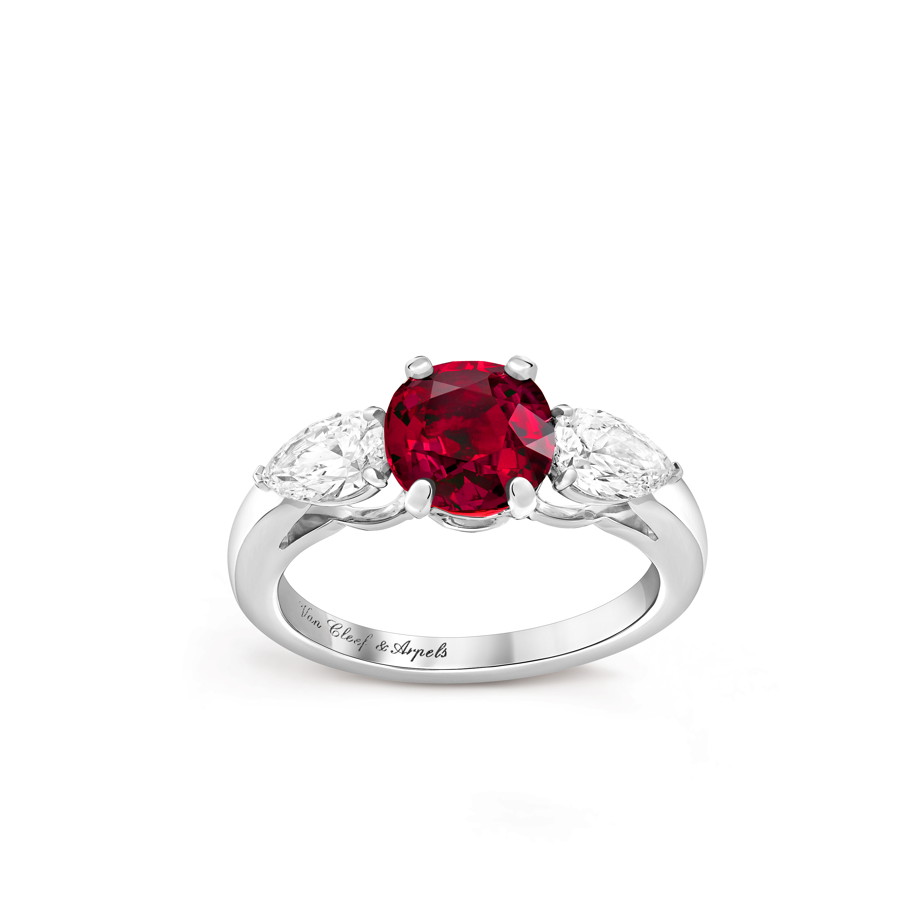 Solitaire Motifs Pétales Rubis 2,03 cts