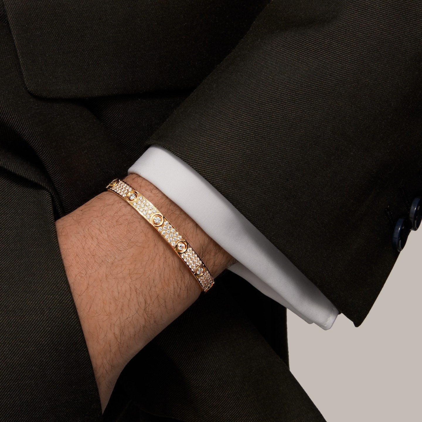 Bracelet LOVE, modèle classique, pavé, 10 diamants