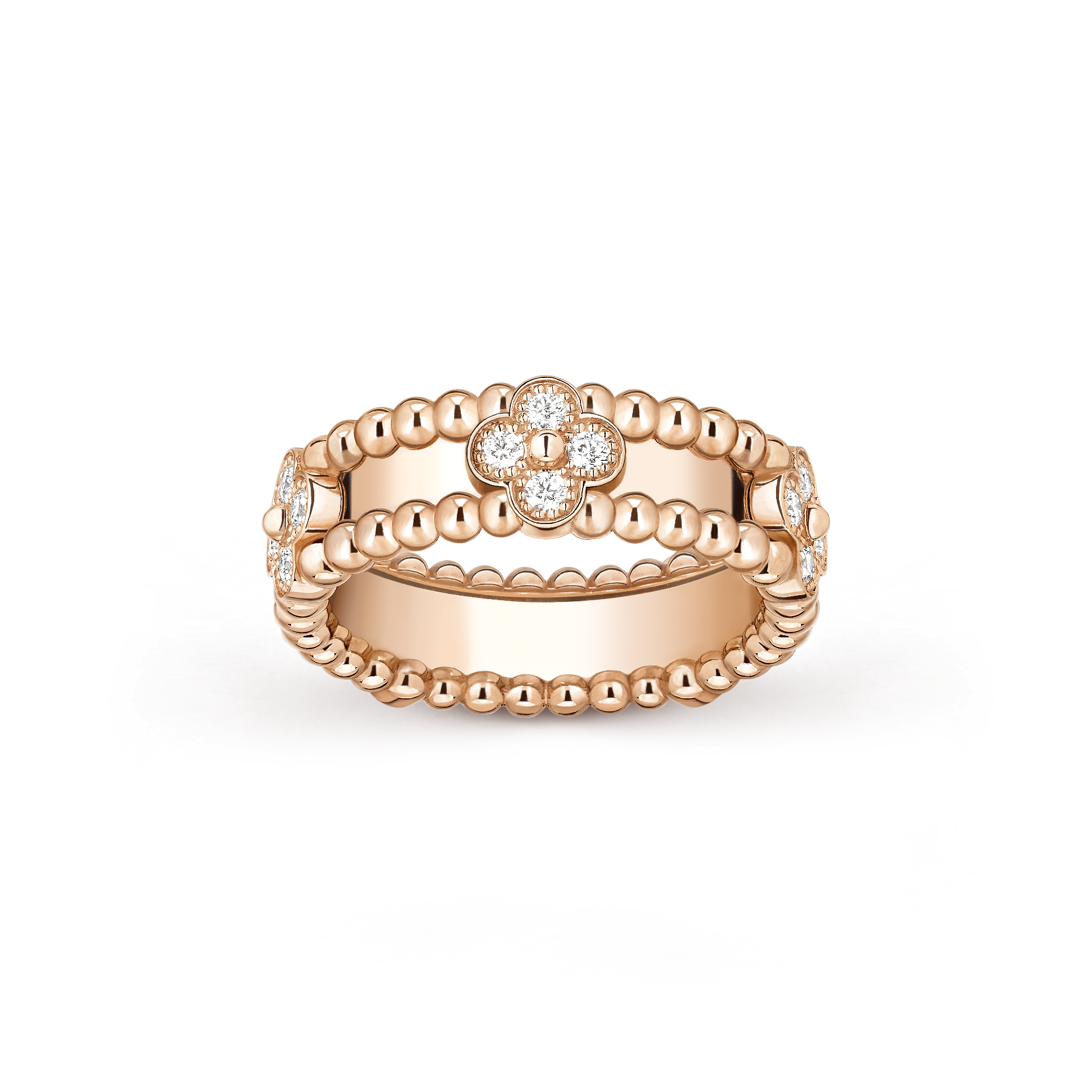 Bague Perlée sweet trèfles