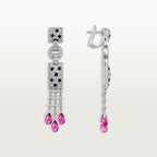 Boucles d'oreilles Panthère de Cartier, rubellite, pavées
