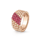 Bague Perlée couleurs, 5 rangs