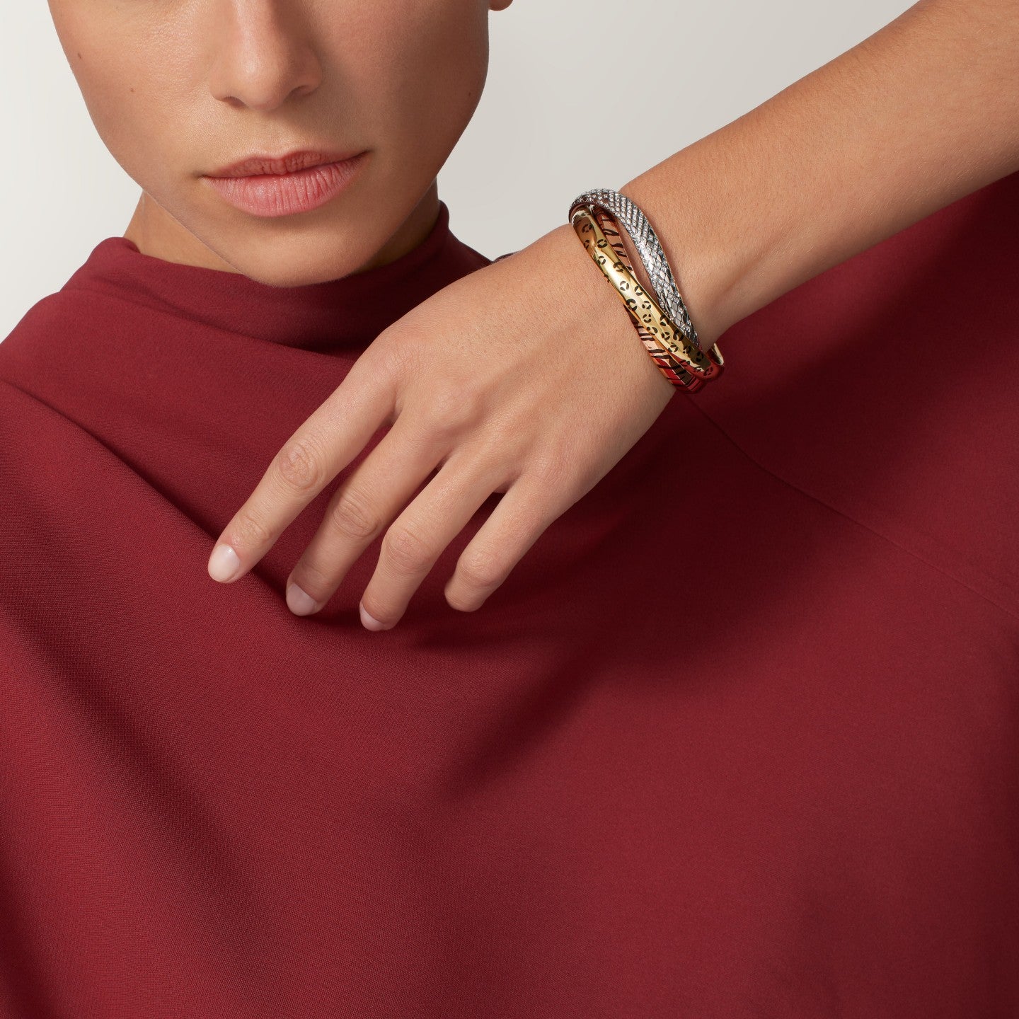 Bracelet Trinity, laque, diamants