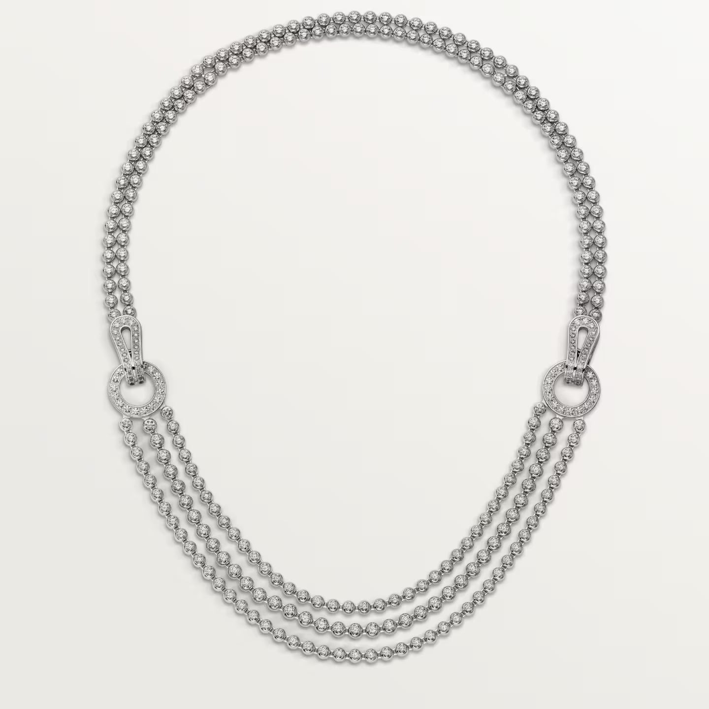 Collier Agrafe, diamants taille brillant, pavé