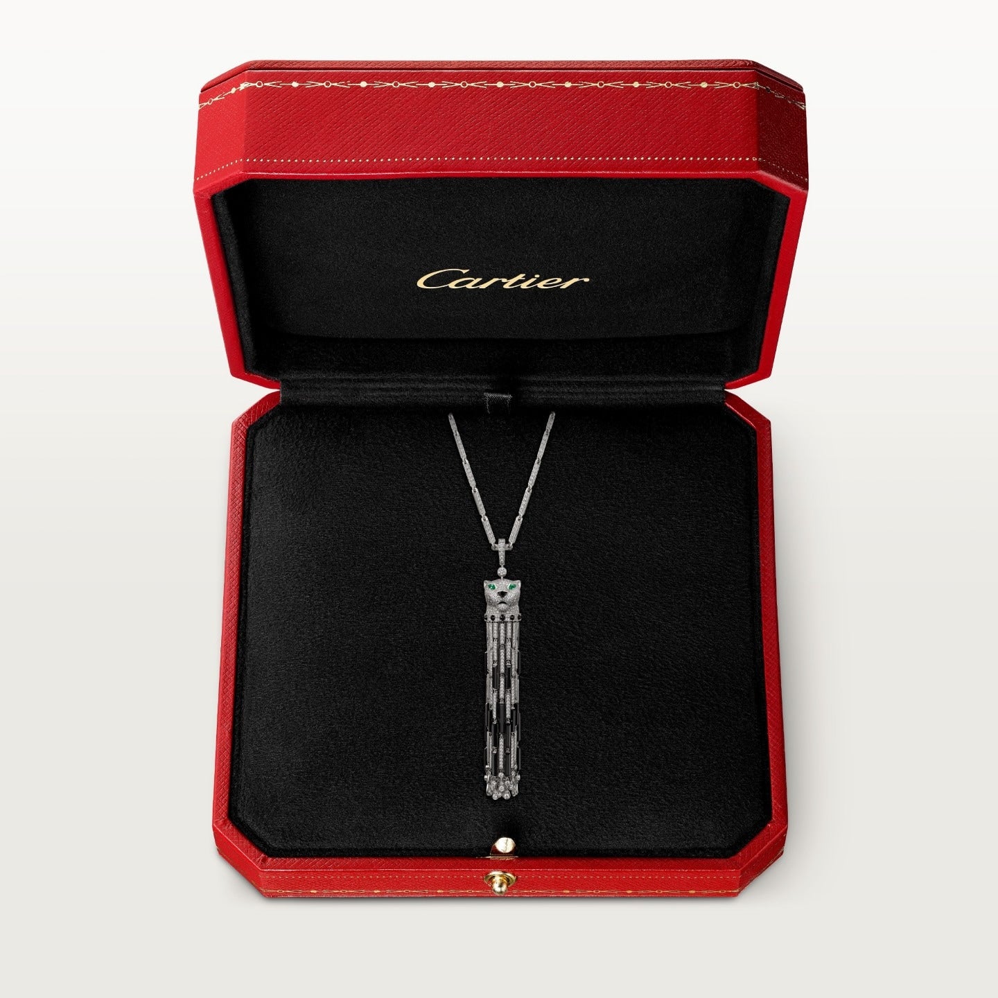 Sautoir Panthère de Cartier, onyx , multiporté, grand modèle, pavé