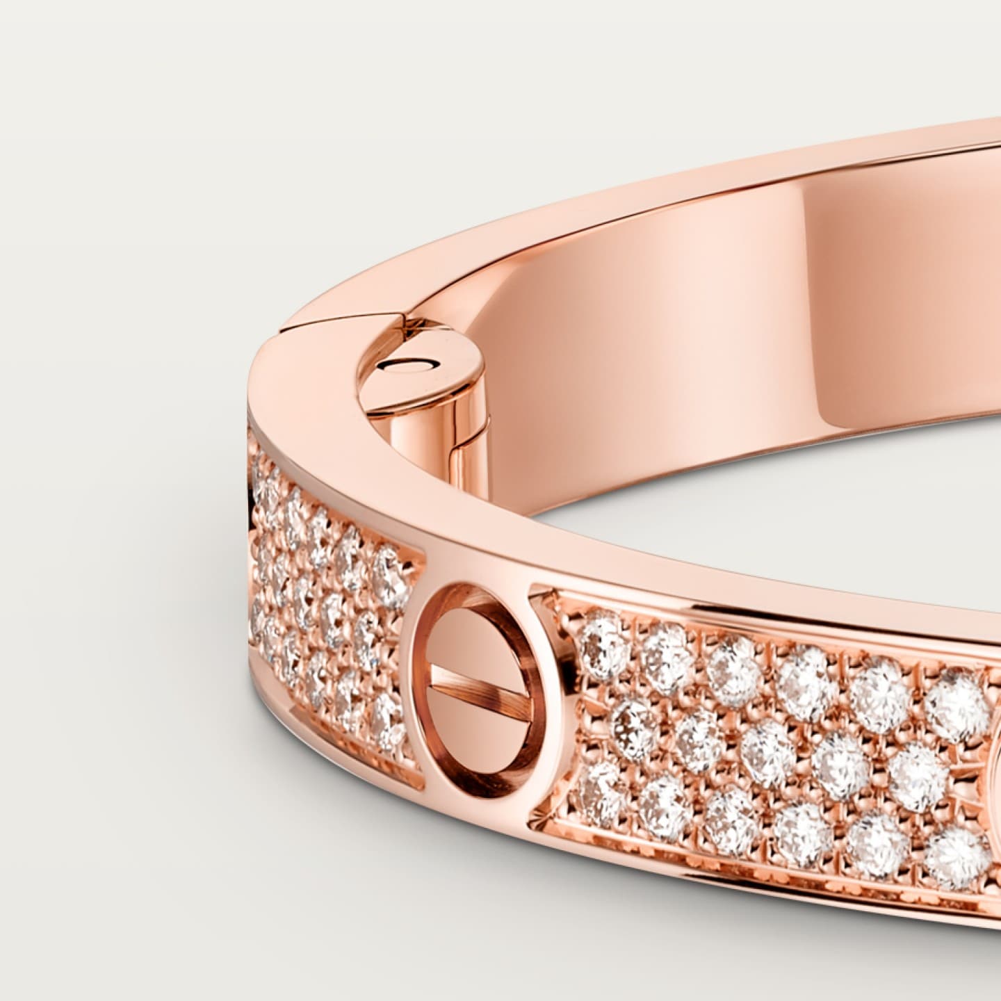 Bracelet LOVE, moyen modèle, pavé