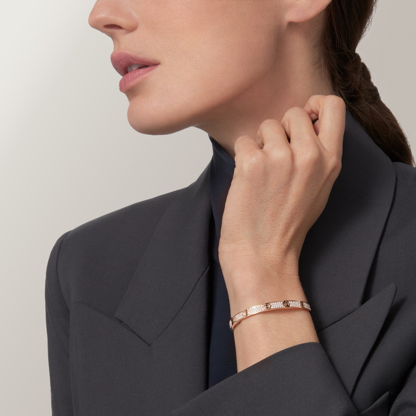 Bracelet LOVE, moyen modèle, pavé