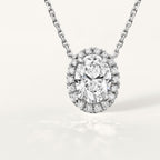 Pendentif Cartier Destinée, diamant taille ovale, pavé