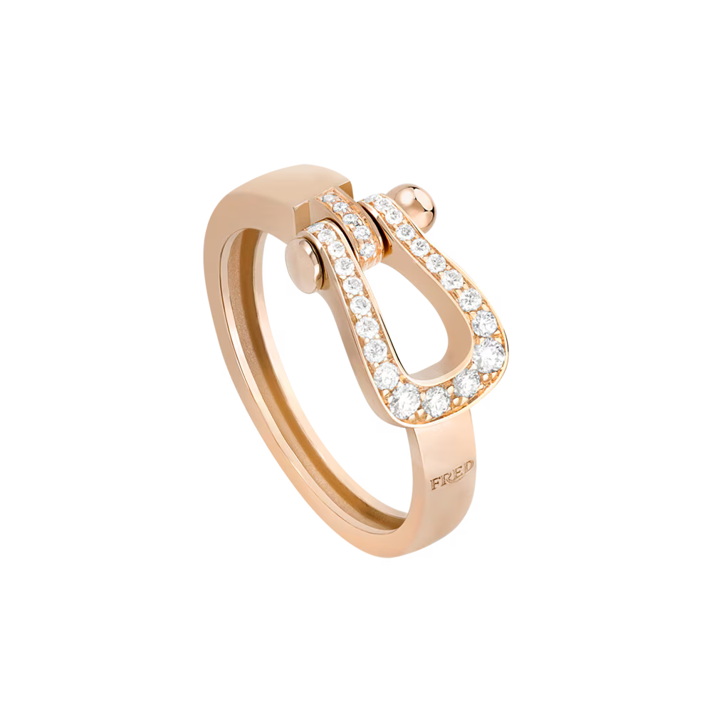 Bague Force 10, moyen modèle, semi-pavée