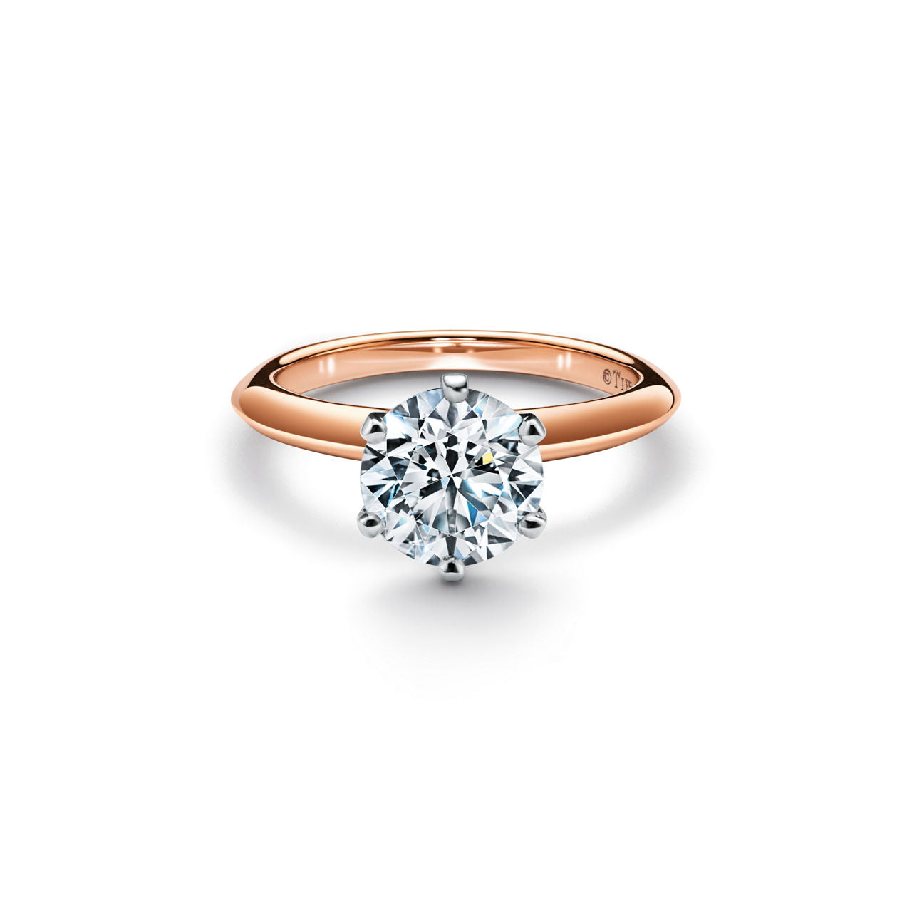 Tiffany® Setting Bague de fiançailles en or rose 18 carats