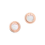 Boucles d’oreilles Cercle en nacre en or rose