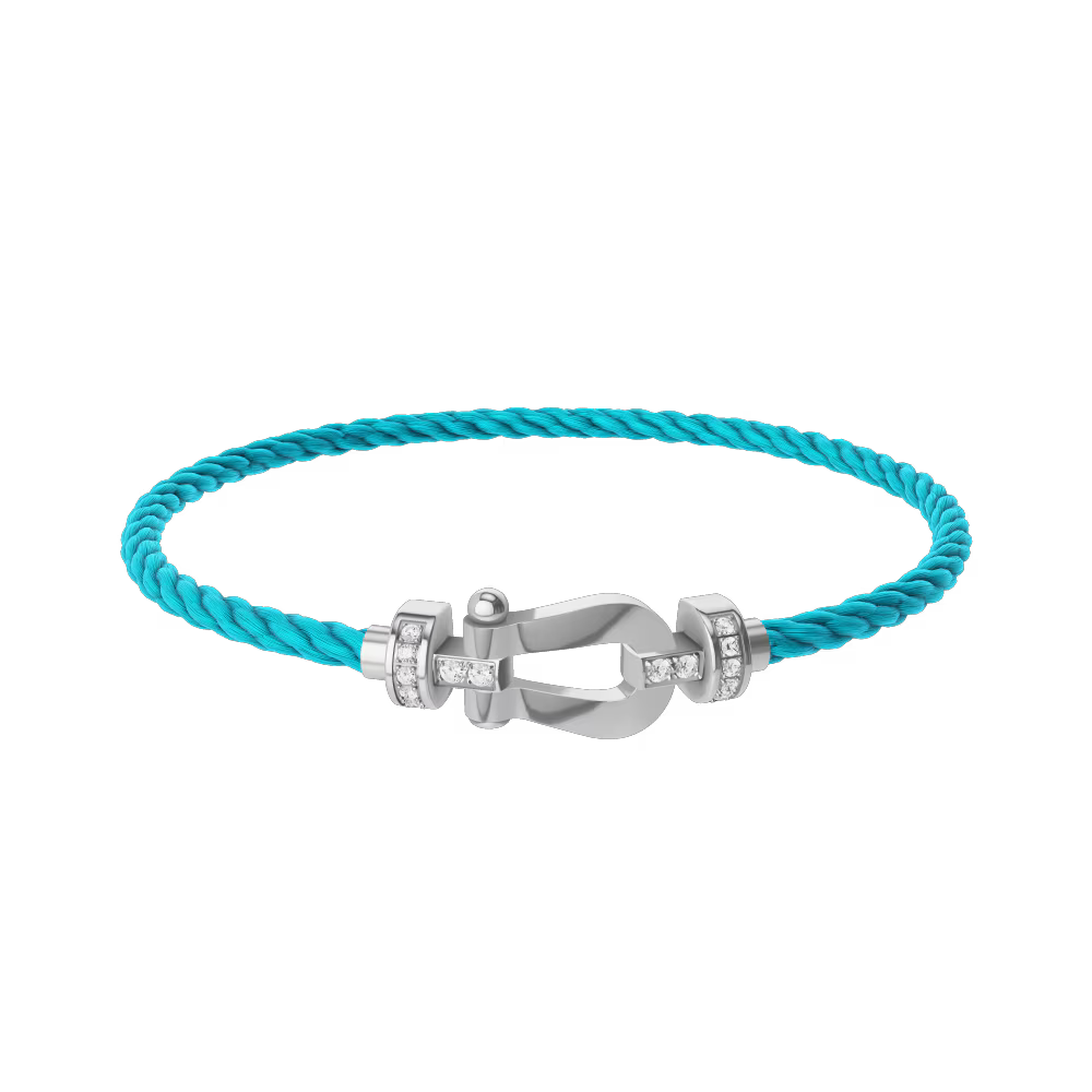 Bracelet Force 10, moyen modèle, semi-pavé