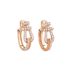 Boucles d'oreilles Force 10 Rise, grand modèle, pavé