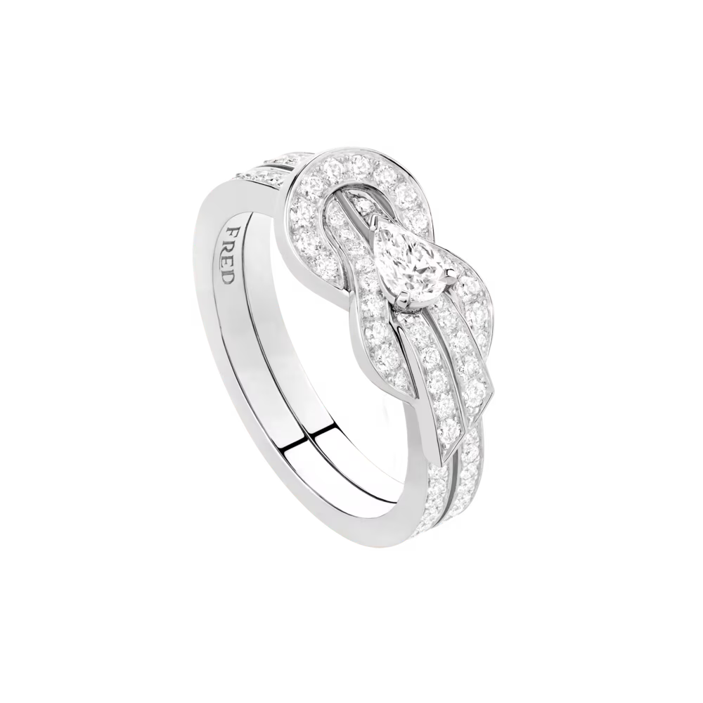 Bague Chance Infinie, moyen modèle, pavée