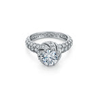 Bague de fiançailles Buds Tiffany & Co. Schlumberger® taille brillant avec anneau en platine 950 millièmes et diamants
