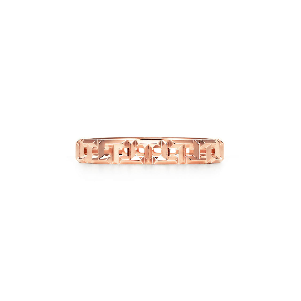 Tiffany T Bague True étroite en or rose