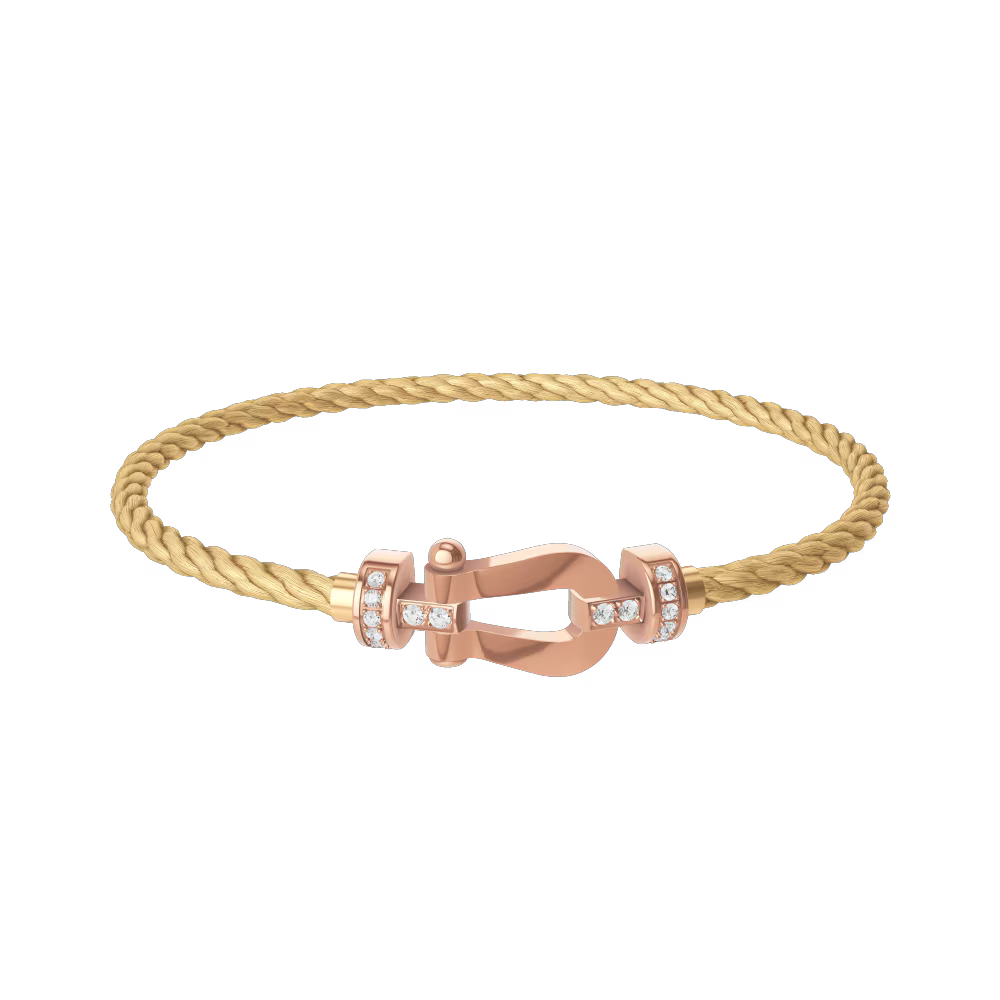 Bracelet Force 10, moyen modèle, semi-pavé