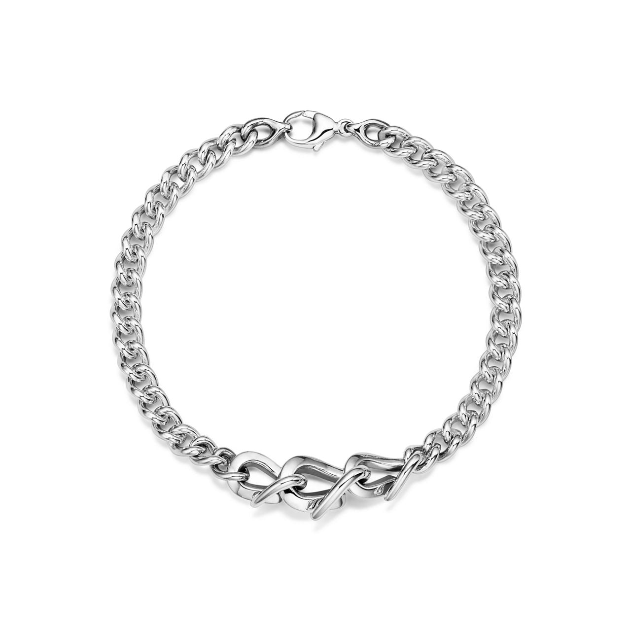 Bracelet à maillons en argent 925 millièmes ultra poli