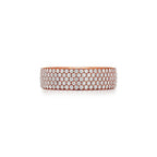 Tiffany Metro Bague à cinq rangées en or rose 18 carats et diamants