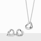 Parure pendentif et boucles d'oreilles en argent 925 millièmes