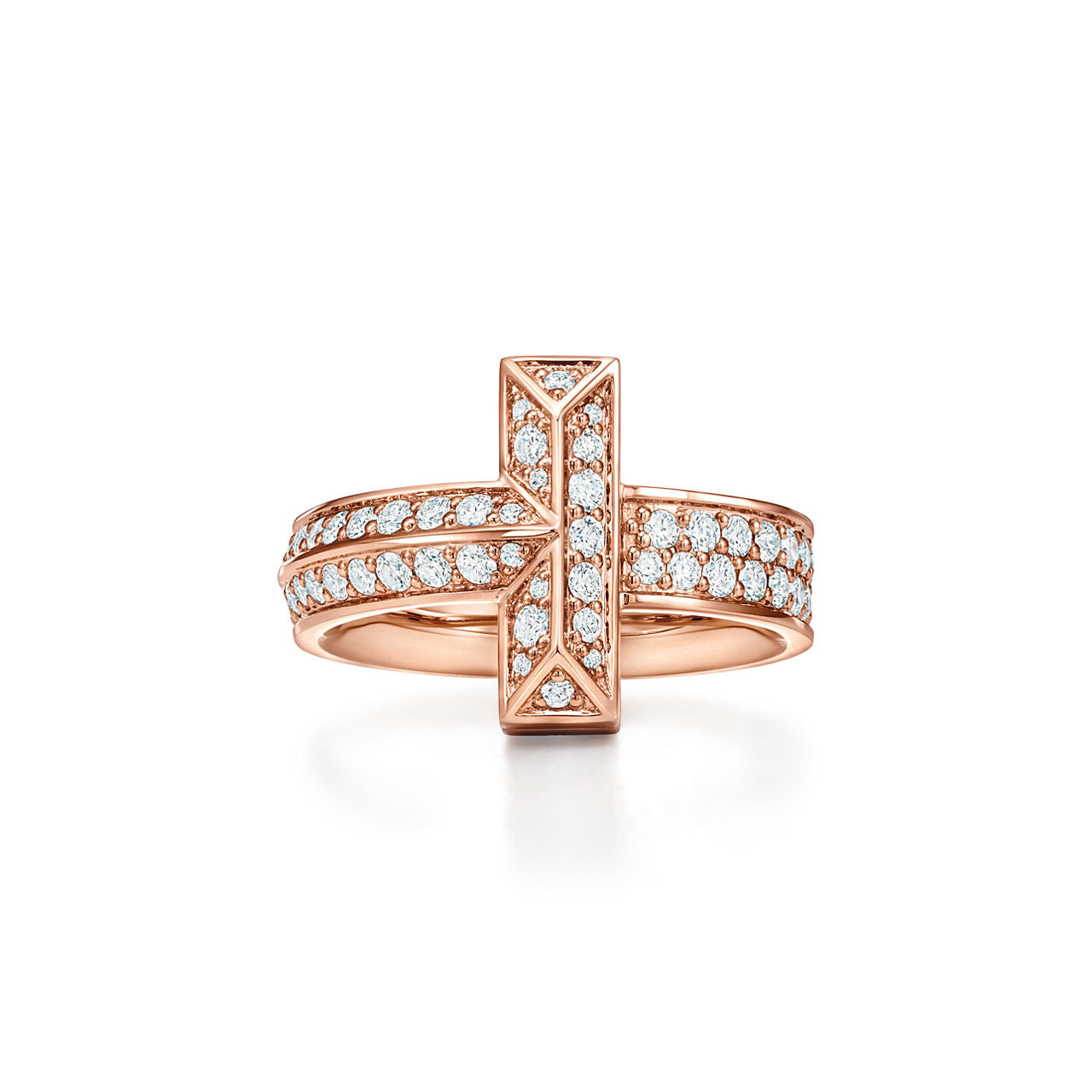Tiffany T Bague T1 en or rose et diamants