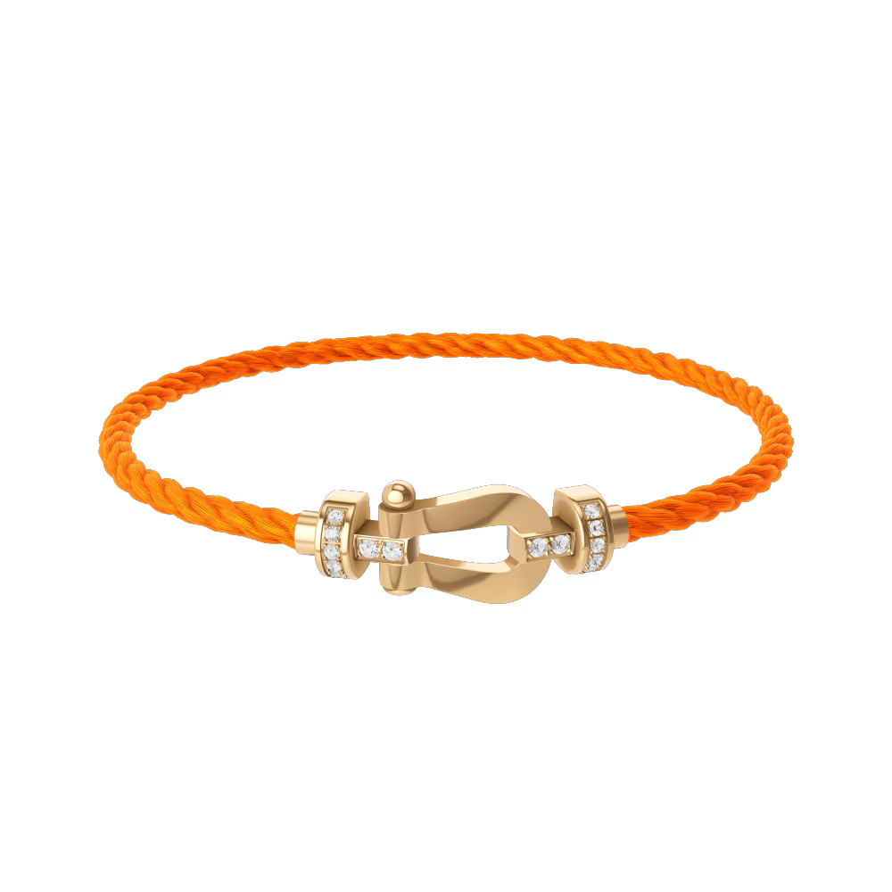 Bracelet Force 10, moyen modèle, semi-pavé