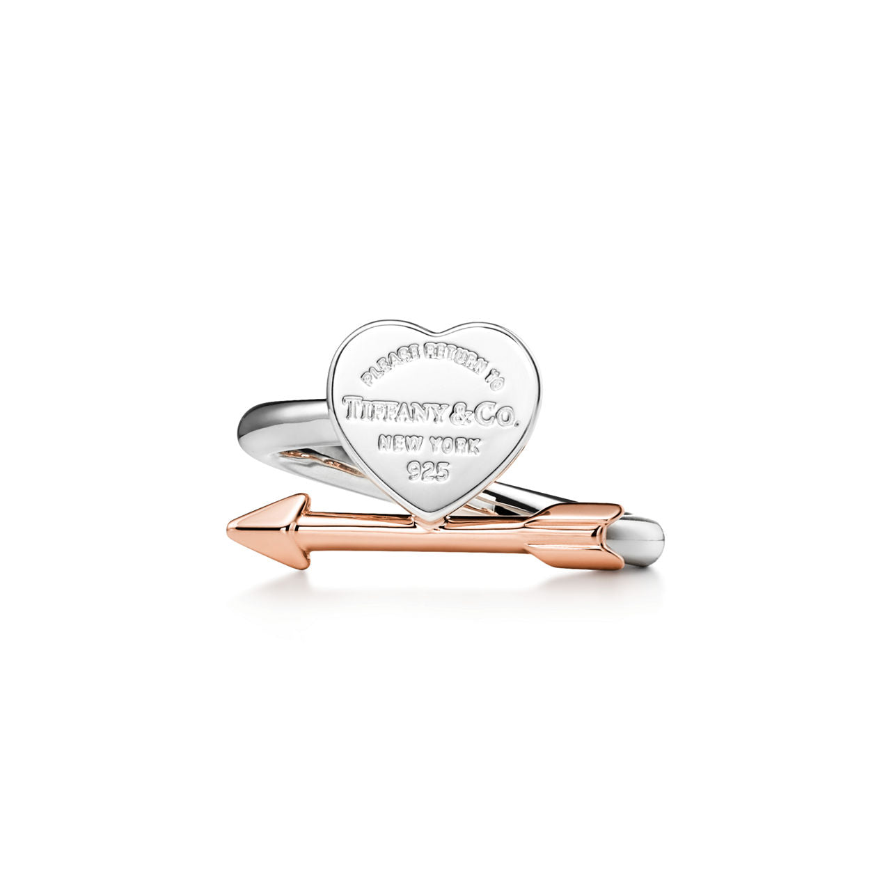 Return to Tiffany™ Bague Cœur Lovestruck en argent 925 millièmes et or rose 18 carats