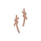Boucles d’oreilles en or rose 18 carats et diamants