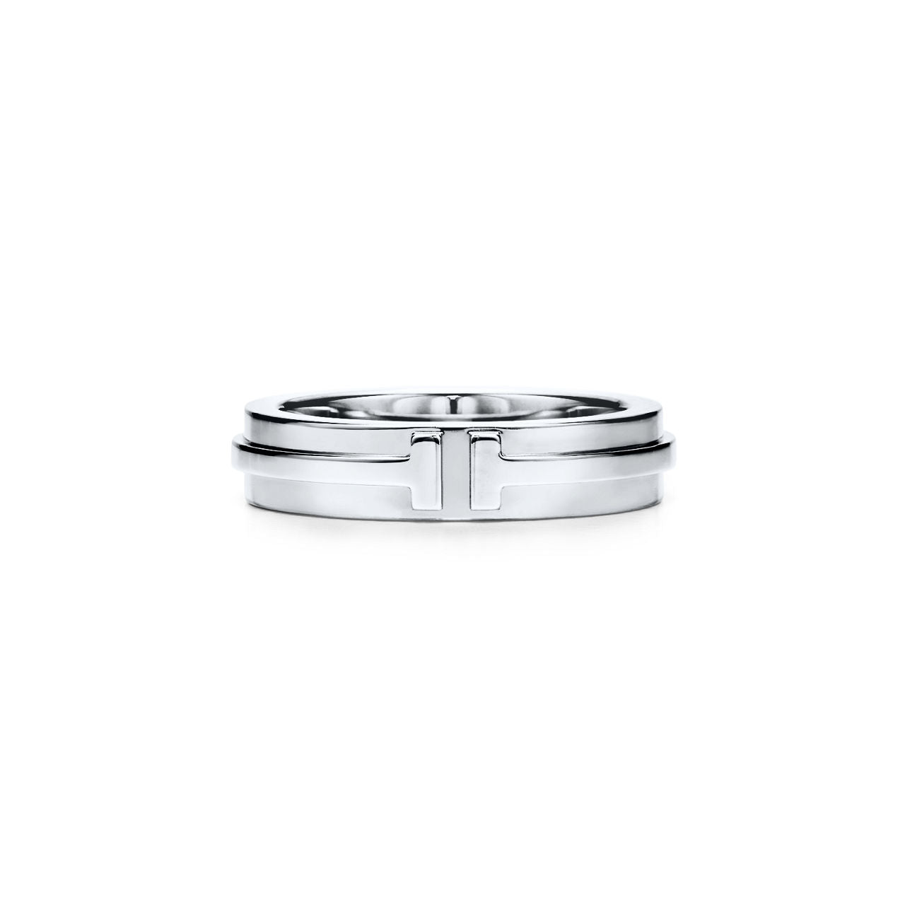 Tiffany T Bague étroite en or blanc 18 carats