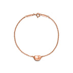 Bracelet Bean design en or rose 18 carats. 9 mm.
