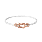 Bracelet Force 10, moyen modèle, semi-pavé